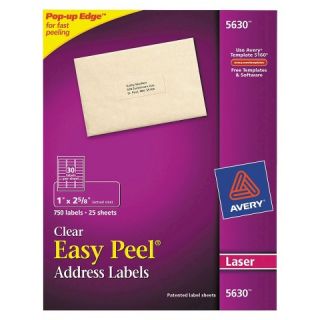 Peel Laser Mailing Labels   Clear (750 Per Box)