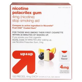 up & up™ Nicotine 4 mg Stop Smoking Aid Fruit Coated Gum   100 Count