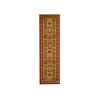 Safavieh Lyndhurst Multicolor and Red Rectangular Indoor Machine Made Runner (Common 2 x 12; Actual 27 in W x 144 in L x 0.33 ft Dia)