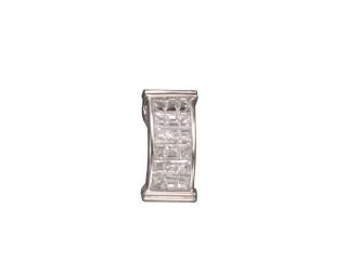 C.Z. Radiant Cut Rhodium Plated (.925) S/S Pendent