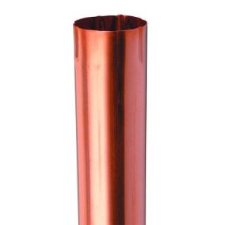Amerimax Home Products 3 in. Half Round Copper Plain Downspout DSPRPCP3