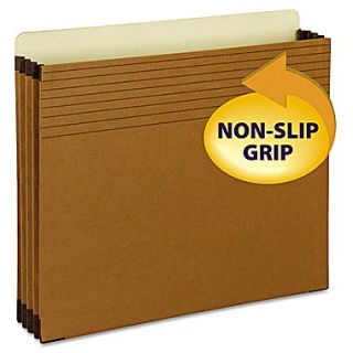 Smead Letter Easy Grip Full Height File Pocket With 3 1/2 Expansion, Redrope, 25/Box