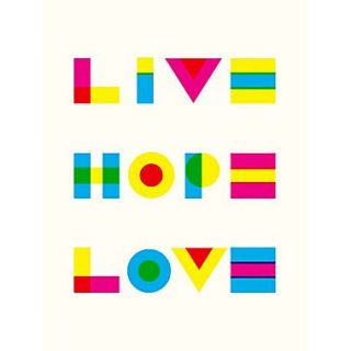 Wheatpaste Live, Hope, Love by Cory McBee Painting Print on Wrapped Canvas