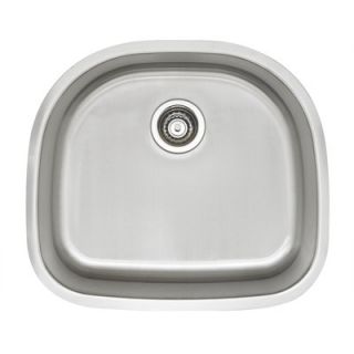 Stellar 23.38 x 20.87 D Shaped Single Bowl Kitchen Sink