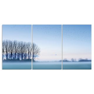 Stupell Industries Foggy Woods Landscape Triptych 3 pc Photographic