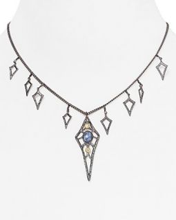 Alexis Bittar Elements Jardin de Papillon Small Lace Fringed Labradorite Necklace, 16"