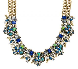 Joan Rivers Crystal Collage Statement Necklace with 3 Extender —