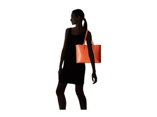 Knomo London Cavendish Open Tote Bag With Laptop Sleeve Orange