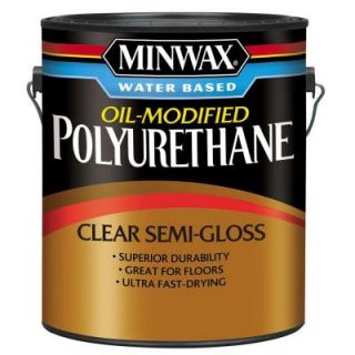 Minwax 1 gal. Semi Gloss Water Based Oil Modified Polyurethane 71032