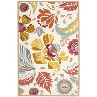 Safavieh Four Seasons Rectangular Cream Floral Woven Accent Rug (Common 2 ft x 4 ft; Actual 30 in x 48 in)