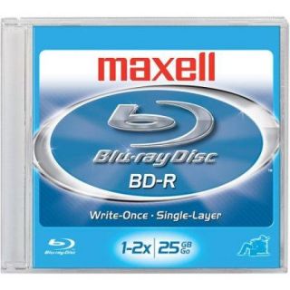 Maxell MAX 631001 2x Bd r Media   25gb   120mm Standard   1 Pack Jewel Case