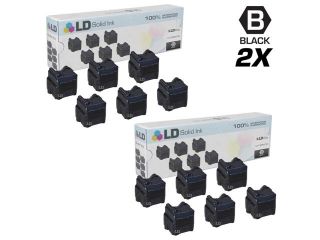 Compatible Replacement for Xerox 108R00727 (6 Pack) Set of 2 Black Solid Ink ColorStix Cartridges for use in Phaser 856