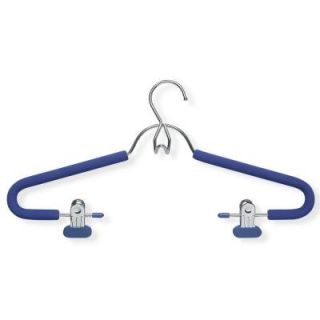Honey Can Do Chrome and Blue Foam Hanger with Clips (4 Pack) HNGT01332