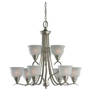 Sea Gull Lighting Wheaton 9 Light Brushed Nickel Chandelier 31627 962