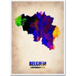 Trademark Fine Art "Belgium Watercolor Map" Canvas Art by Naxart