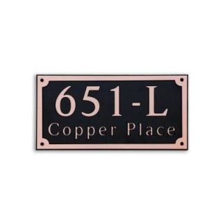 Dekorra 16 in. L x 8 in. H Large Rectangle Custom Plastic Address Plaque Gold on Black 651H L GB