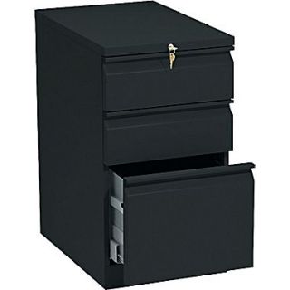 HON Brigade™Series Vertical Mobile File Cabinet with R Pull, 23 3 Drawer, Letter Size, Black