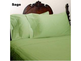 600 Thread Count Egyptian Cotton Stripe Sage Queen Attached Waterbed Sheet