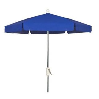 7.5 ft. Aluminum Patio Umbrella with Pacific Blue Vinyl Coated Weave 7GCRA TX Pacific Blue