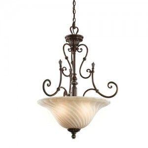 Kichler 42513LZ Classic (Formal Traditional) Inverted Pendant 3 Light Fixture   Legacy Bronze