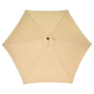 Hampton Bay 9 ft. Aluminum Patio Umbrella in Sunbrella Spectrum Sand with Push Button Tilt 9900 01504711