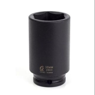Sunex 2803 1/2" Drive Deep Spindle Nut Impact Socket, 38mm
