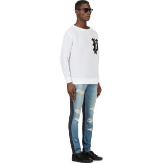 Phenomenon White Layered Mesh Crewneck