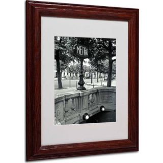Trademark Fine Art "Le Metro" Matted Framed Art by Kathy Yates, Wood Frame