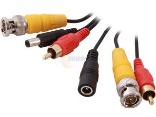 BYTECC SCC 100RB 100 ft. Security Camera Cable + Power, BNC Male + RCA Male + DC Male to Female   BNC Cables