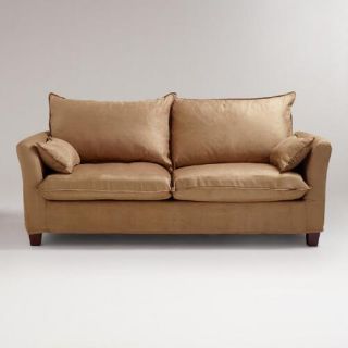 Moccasin Microsuede Luxe Sofa Slipcover