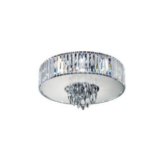 Bel Air Lighting 6 Light Polished Chrome Flush Mount with Crystals MDN 1141