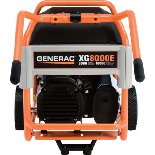 Generac XG8000E Portable Generator — 10,000 Surge Watts, 8000 Rated Watts, Electric Start, Model# 5747  Portable Generators