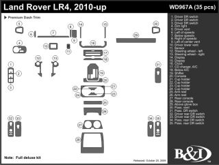2010 2014 Land Rover LR4 Wood Dash Kits   B&I WD967A DCF   B&I Dash Kits
