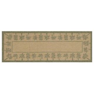Direct Home Textiles Palm Trees Sage 2 ft. x 6 ft. Indoor/Outdoor Area Rug DISCONTINUED 6779 2472 447