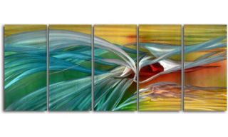 Push and Pull 5 Piece Handmade Metal Wall Art  60W x 24H in.   Wall Art