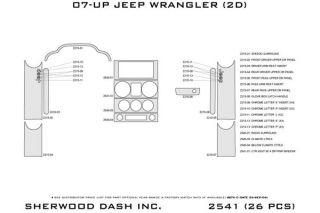 2010 Jeep Wrangler Wood Dash Kits   Sherwood Innovations 2541 R   Sherwood Innovations Dash Kits