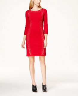 Calvin Klein Petite Embellished Sweater Dress   Dresses   Women   