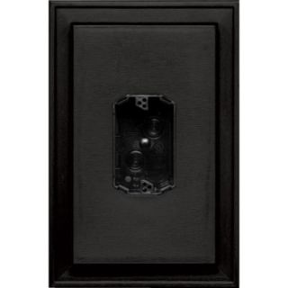 Builders Edge 8.125 in. x 12 in. #002 Black Jumbo Electrical Mounting Block Centered 130110020002