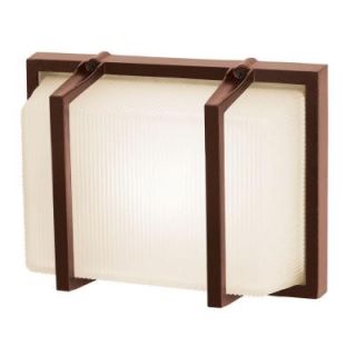 Access Lighting Neptune 1 Light Bronze Metal Outdoor LED Sconce with Ribbed Frosted Glass Shade 20335LEDMG BRZ/RFR