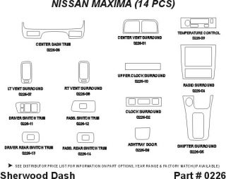 1995, 1996, 1997 Nissan Maxima Wood Dash Kits   Sherwood Innovations 0226 CF   Sherwood Innovations Dash Kits