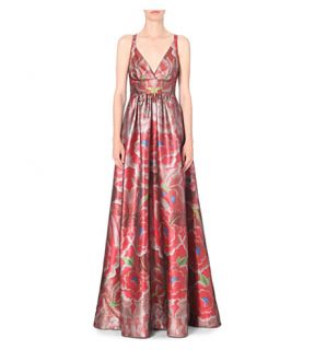 TEMPERLEY LONDON   Floral print woven gown