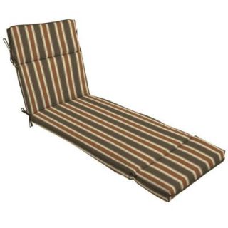 Hampton Bay Scottsdale Stripe Outdoor Chaise Lounge Cushion FD05202C D9D1