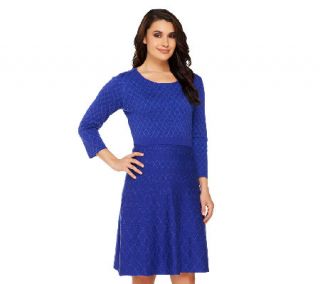 Isaac Mizrahi Live Diamond Quilted Sweater Dress   Page 1 —