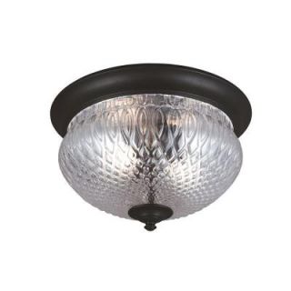 Sea Gull Lighting Garfield Park 2 Light Outdoor Black Ceiling Flushmount with Clear Glass 7826402 12