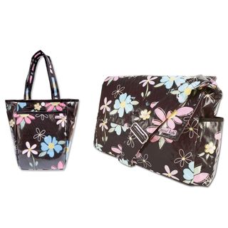 Trend Lab 2 piece Baby Diaper Bag Kit in Blossoms