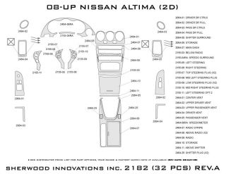 2008 2012 Nissan Altima Wood Dash Kits   Sherwood Innovations 2182 N50   Sherwood Innovations Dash Kits