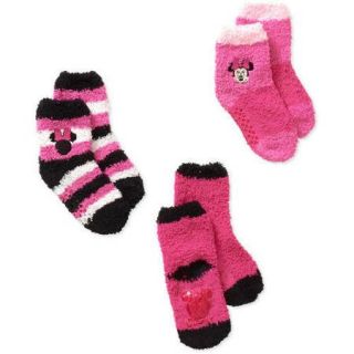 Minnie Baby Toddler Girl Quarter Softee  Socks   3 Pack