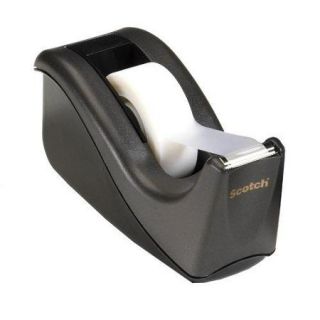 Scotch Tape Dispenser DS520 Transparent Top, Weighted Non-Skid Base, Black  - New