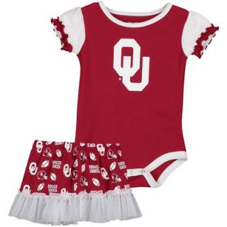 Oklahoma Sooners Girls Infant Two Piece Bodysuit and Skirt Set   Cardinal
