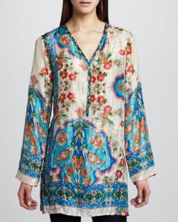 Johnny Was Collection Eden Printed Silk Tunic